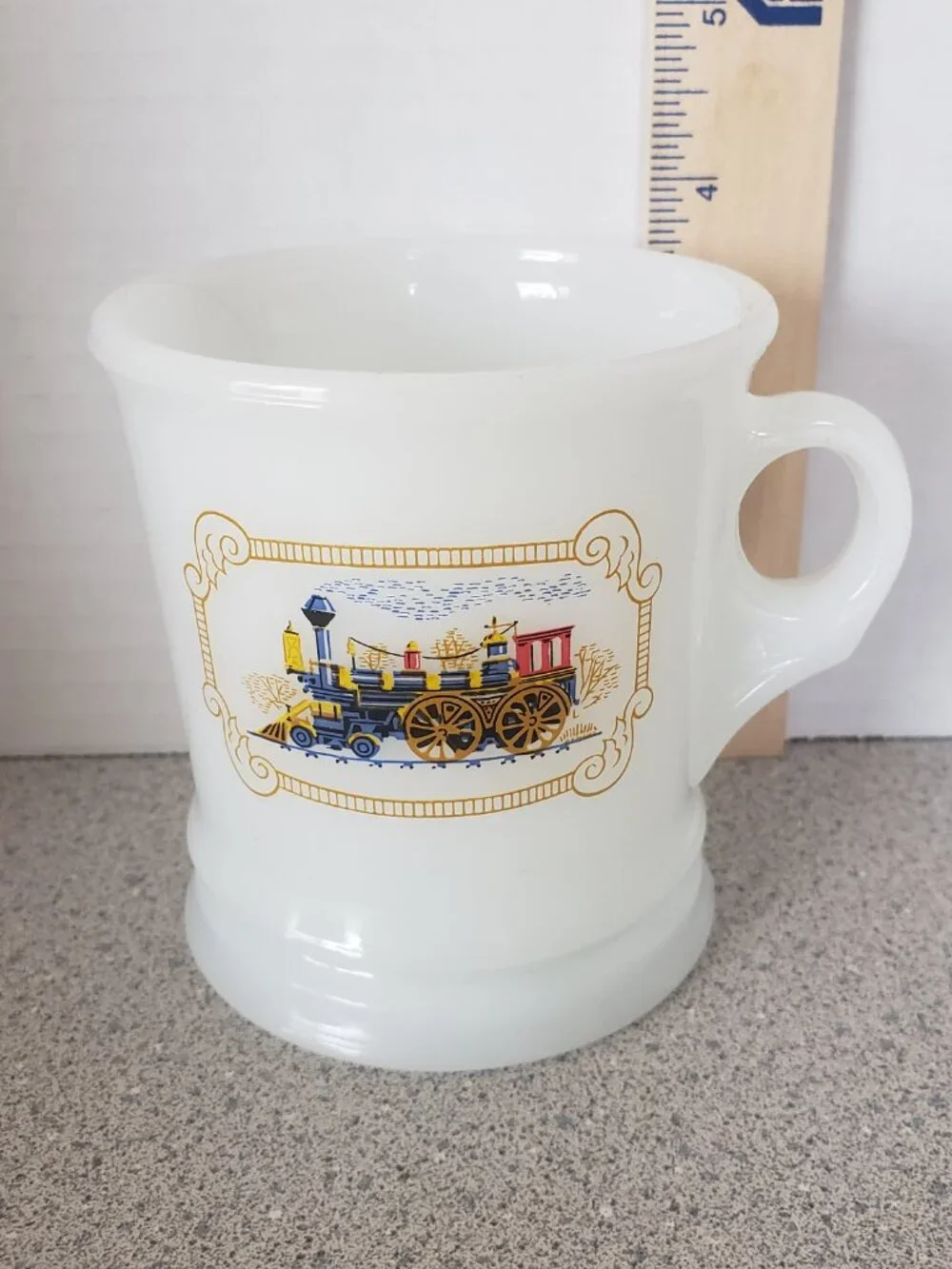 Vintage Avon 8 oz Milk Glass Shaving Mug Cup